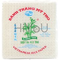 Los mejores  - BAMBOO TREE - Hojas de arroz cuadradas (22 cm- 400 g- lote de 36 unidades)